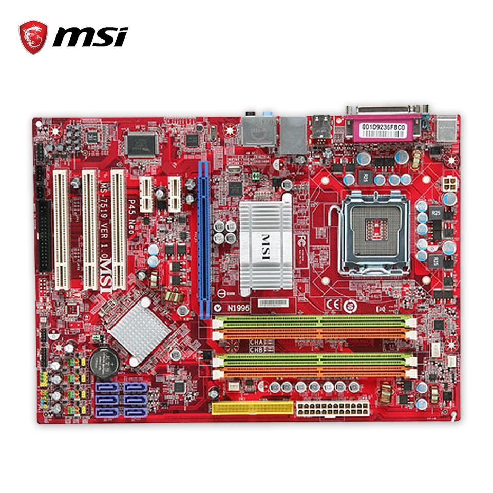 Original MSI P45 Neo-F Desktop Motherboard P45 Socket LGA 775 DDR2 16G SATA2 USB2.0 ATX 100% Fully Test 100% new desktop motherboard 945gc f fully integrated network support core celeron 775 pin motherboard ddr2 free shipping