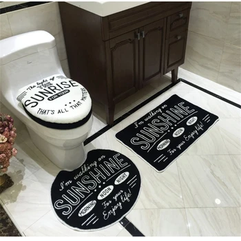 

4 piece/set Super soft Shu Velveteen thickening toilet potty sets toilet seat cover Totoro Cartoon Warm Close Stool Cushion Mat