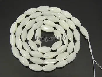 

Natural White Mother Of Pearl MOP Stones 4x8mm Rice Loose Beads 15'' Strand for Jewelry Making Crafts 5 Strands/Pack