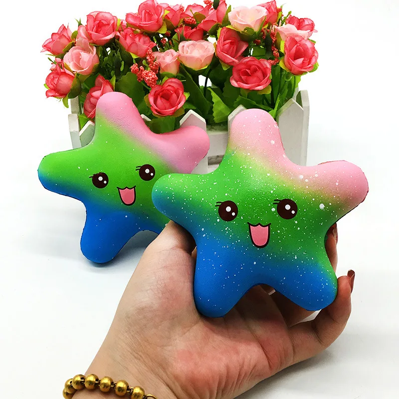 Kawaii мягкими замедлить рост звезды мягкие красочные Squish животных Большой Squeeze забавная игрушка-антистресс игрушечные лошадки для детей Рождественский подарок