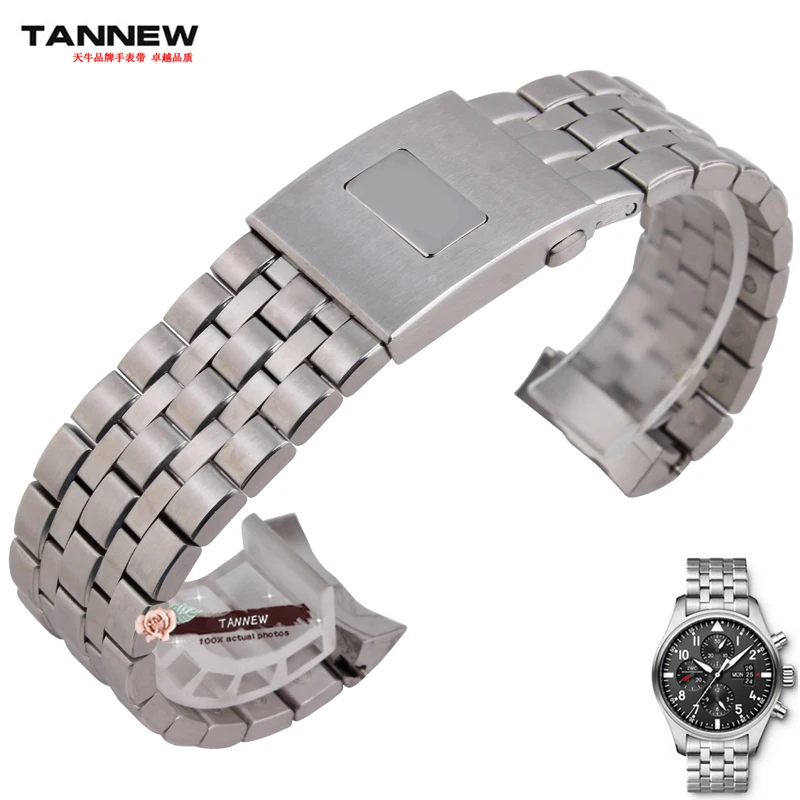 

Watch strap steel bracelet corresponding pilot big fly strap Ma Kefei gauge steel belt 21 IW377701 20 mm 377704 mm
