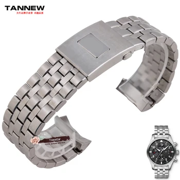 

high quality strap 316L steel bracelet corresponding pilot big fly strap Ma Kefei gauge steel belt 21 IW377701 377704 watchband
