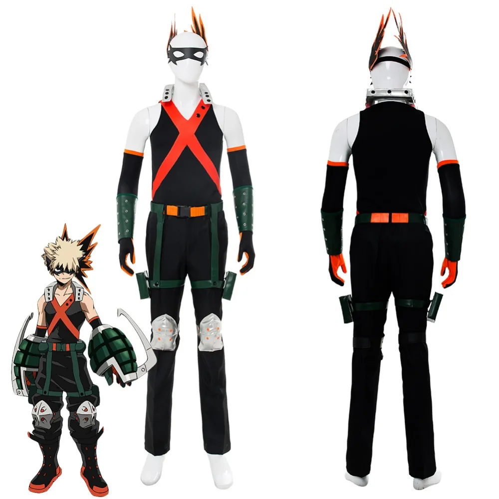 

My Hero Academia Boku no Hero Academia Katsuki Bakugou Cosplay Costume Outfit Adult Men Halloween Costumes