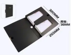 Большой емкости билетная коробка A5 Одиночная сетка Двойная сетка счет-фактура коробка офис ваучер квитанция коробка для хранения - Цвет: black double grid