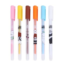 3 шт./лот голый медведь милый мультфильм нейтральный стираемые синие чернила гелевая ручка для школы офиса поставка подарок канцелярские принадлежности Papelaria Escolar