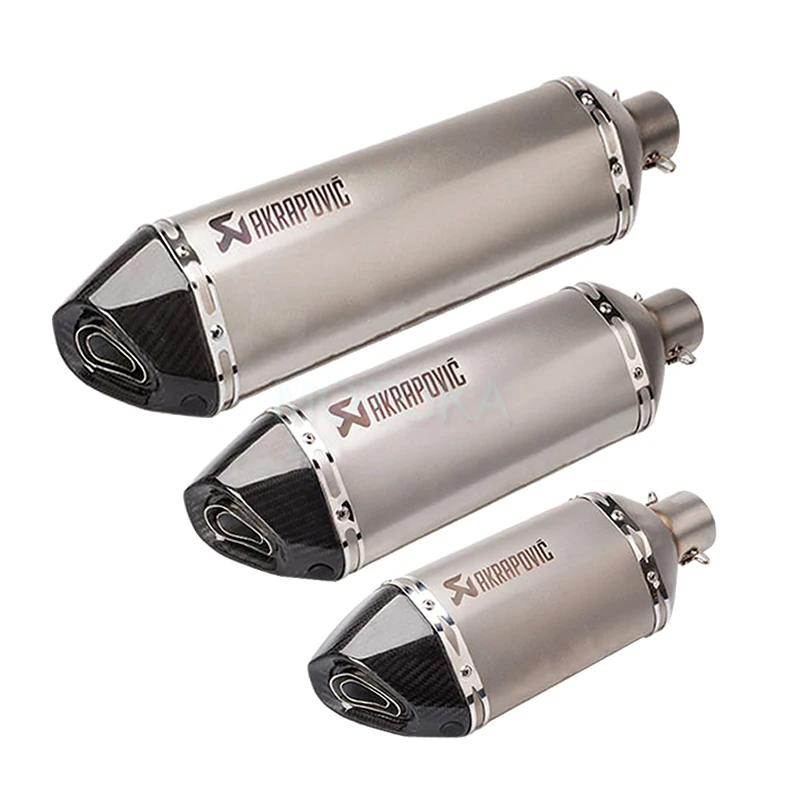 

Universal 51mm Motorcycle Exhaust System Muffler Pipe For CBR300 TNT250 TMAX530 BN300 Carbon Fiber Tip Motorbike Silencer Escape