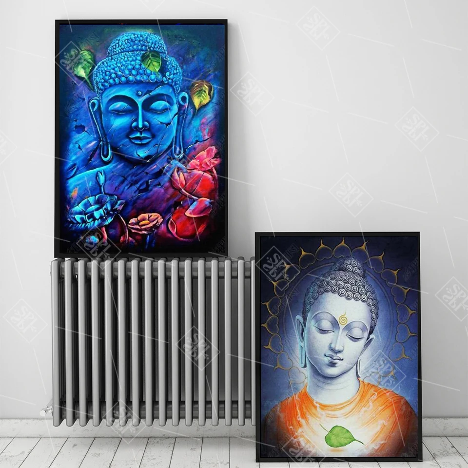 

Zen Themed Buddha Wall Art Picture for Living Room Religious Bedroom Decoration Posters and Prints Canvas Art Painting No Framed