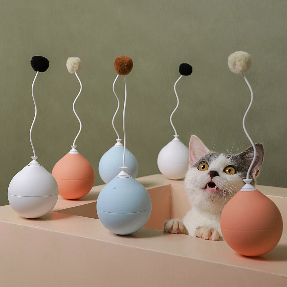 

Funny Electric Cat Toy Tumbler Automatic Funny Cat Stick Toys Interactive Pet Dog Cat Machine Toy Game Scratching Butterfly Ball