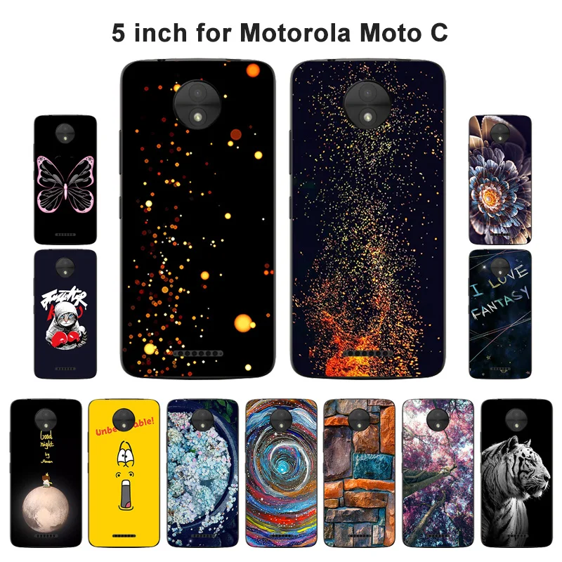 Чехол для Motorola Moto C чехол 5 0 дюйма ТПУ Силиконовый Модный окрашенный телефона XT1750