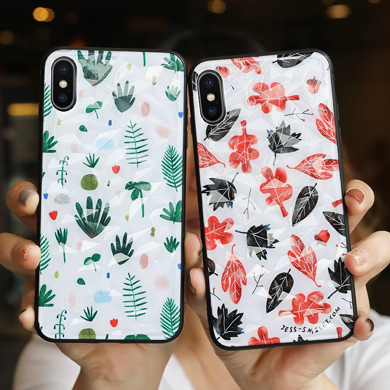 

Case for Iphone XS Max XR Case Shockproof 3D Diamond Pattern Cartoon Hard Acrylic Cover for Iphone XR Xs X Case