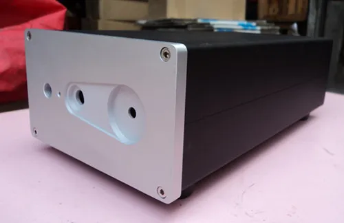 mini Full aluminum Silver panel Power amplifier chassis AMP case Enclosure headphone amp case PSU Box DIY 