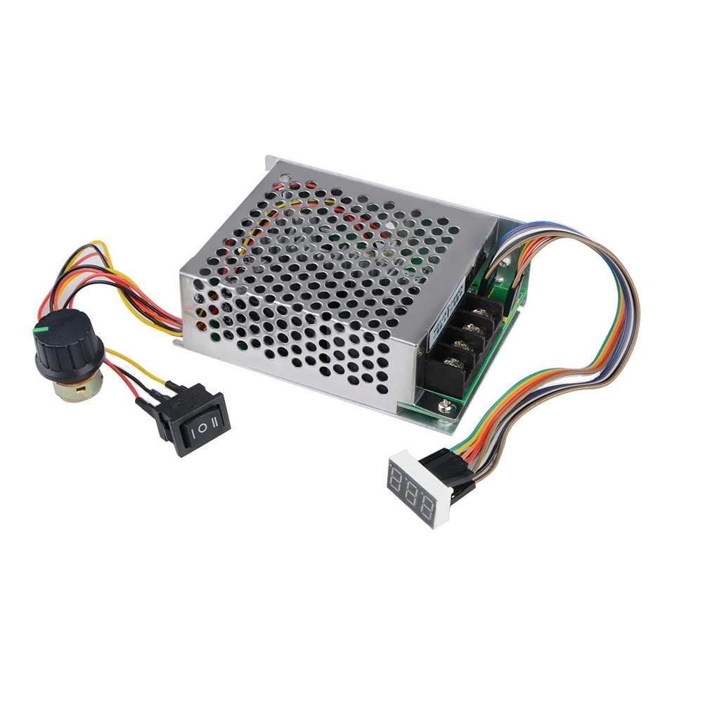 

Digital Display 0~100% adjustable DC 10-50V 40A DC Motor Speed Controller PWM 12V 24V 48V 2000W MAX 60A Reversible new