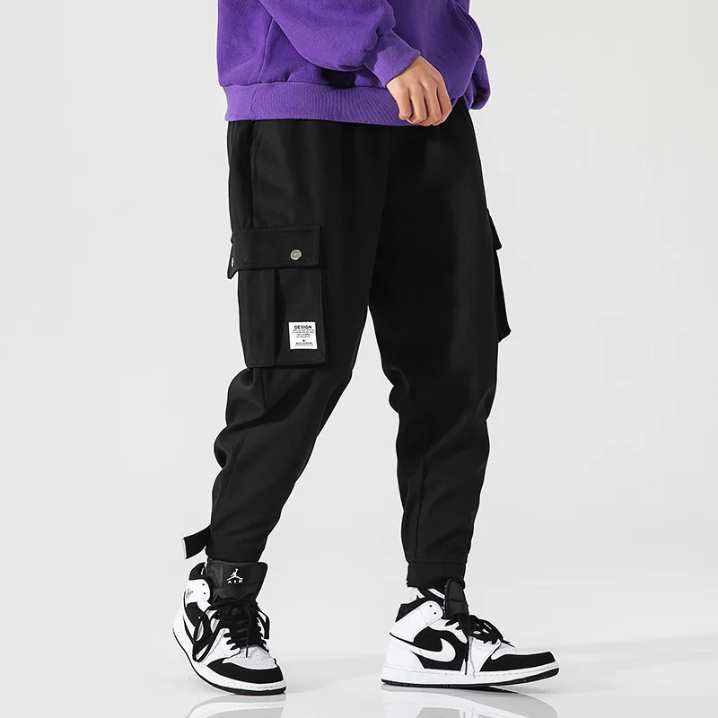 2019 men's brand pants hip hop halon running pants 2019 men's pants sweatpants pants men's runners multi-pocket M L XL 2XL 3XL