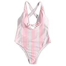 SAGACE, милый цельный купальник для девочек, розовый, винтажный, с бантом, с открытой спиной, сексуальный глубокий v-образный вырез, купальник для женщин, с открытой спиной, купальный костюм, монокини