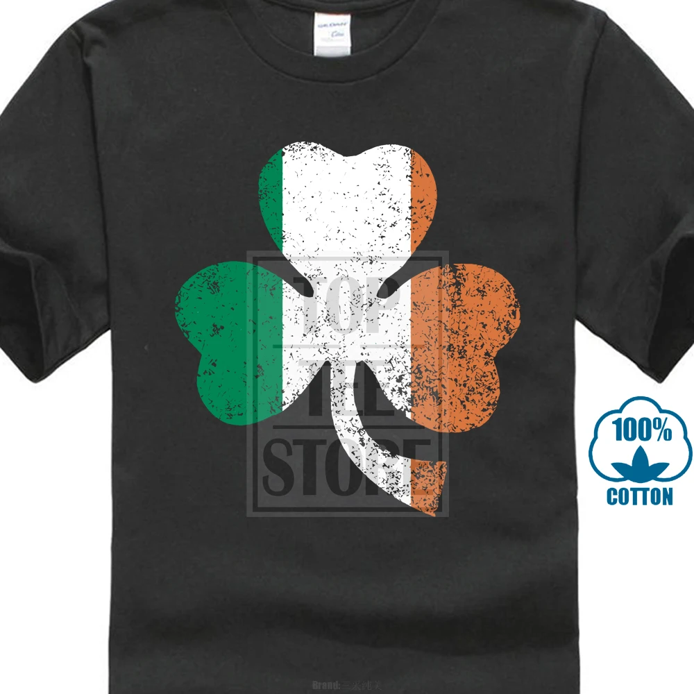 Shamrock Irish Flag T Shirt Cloverleaf Ireland Dublin