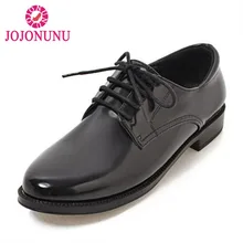 FITWEE/Женская обувь на плоской подошве повседневная обувь на шнуровке с круглым носком новые женские осенние офисные туфли в британском стиле с ремешками Размеры 33-40