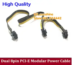 Бесплатная доставка двойной 8Pin PCI-E модульная Питание кабель для Corsair RM850i серии 60 см + 15 см 18AWG