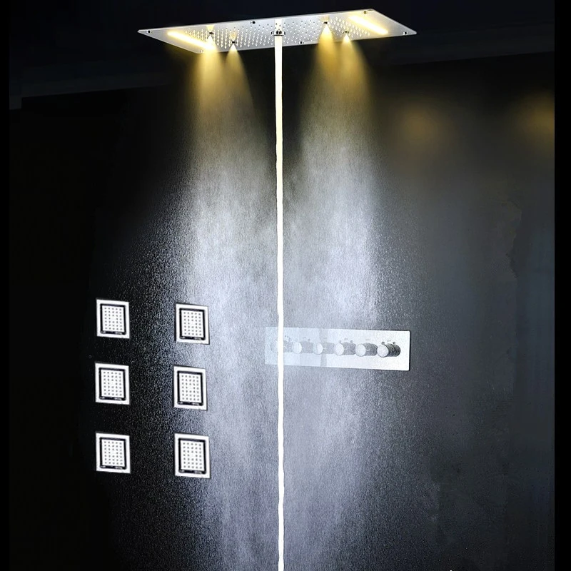 Top quality Shower Head System 380*700mm Five Functions Waterfall Spray