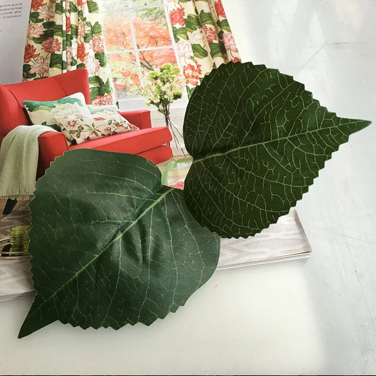 

Artificial Plant Silk Green Leaves Hydrangea Rose Flower Decorative wall DIY Handmade Bouquet Making Home Wedding Decoration