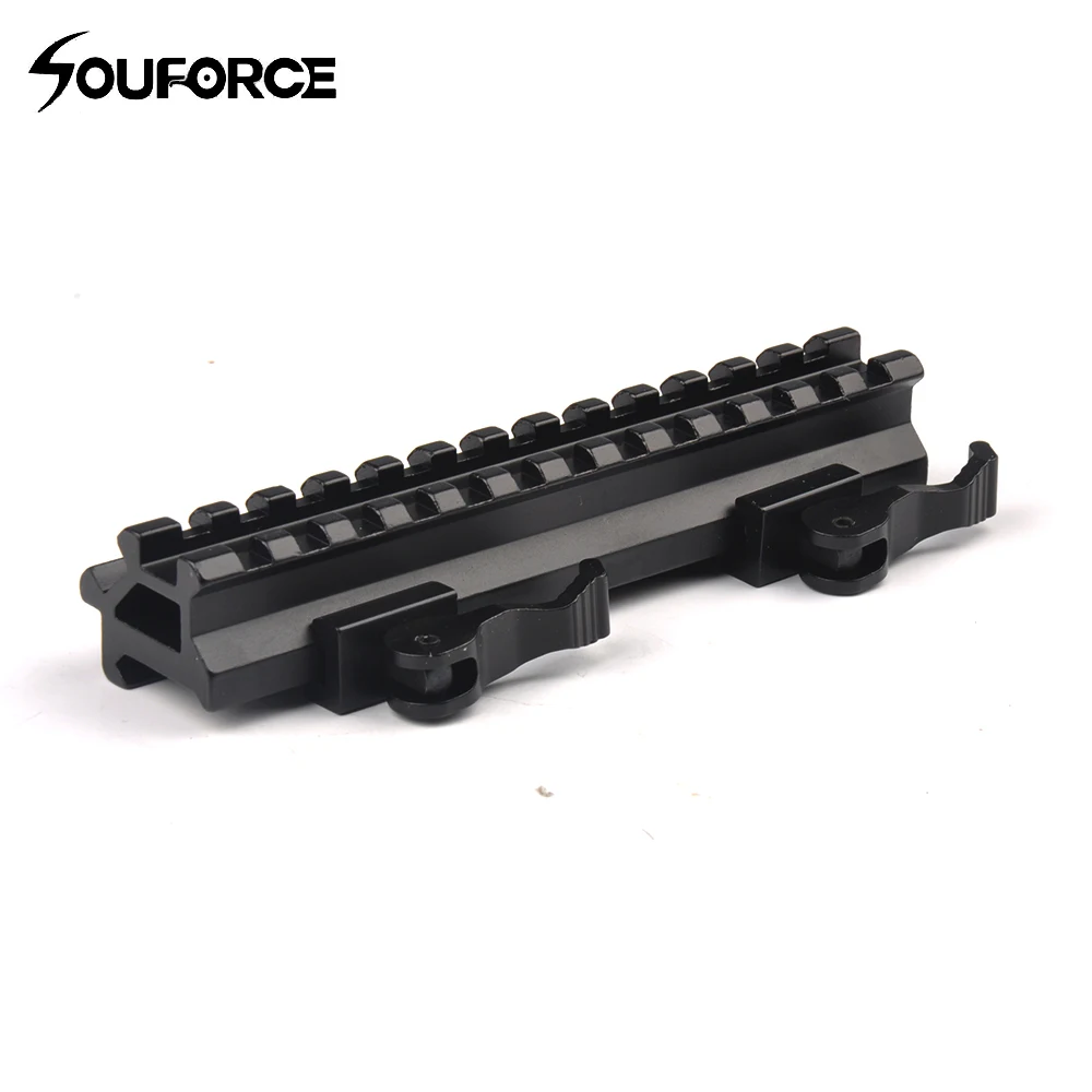 Tactical Riser Mount Quick Detach Double Rail 20mm Standard Picatinny Rail for Hunting Rifle Airsoft of Gun Accessories Tactical Riser Mount Quick Detach Double Rail 20mm Standard Picatinny Rail for Hunting Rifle Airsoft of Gun Accessories