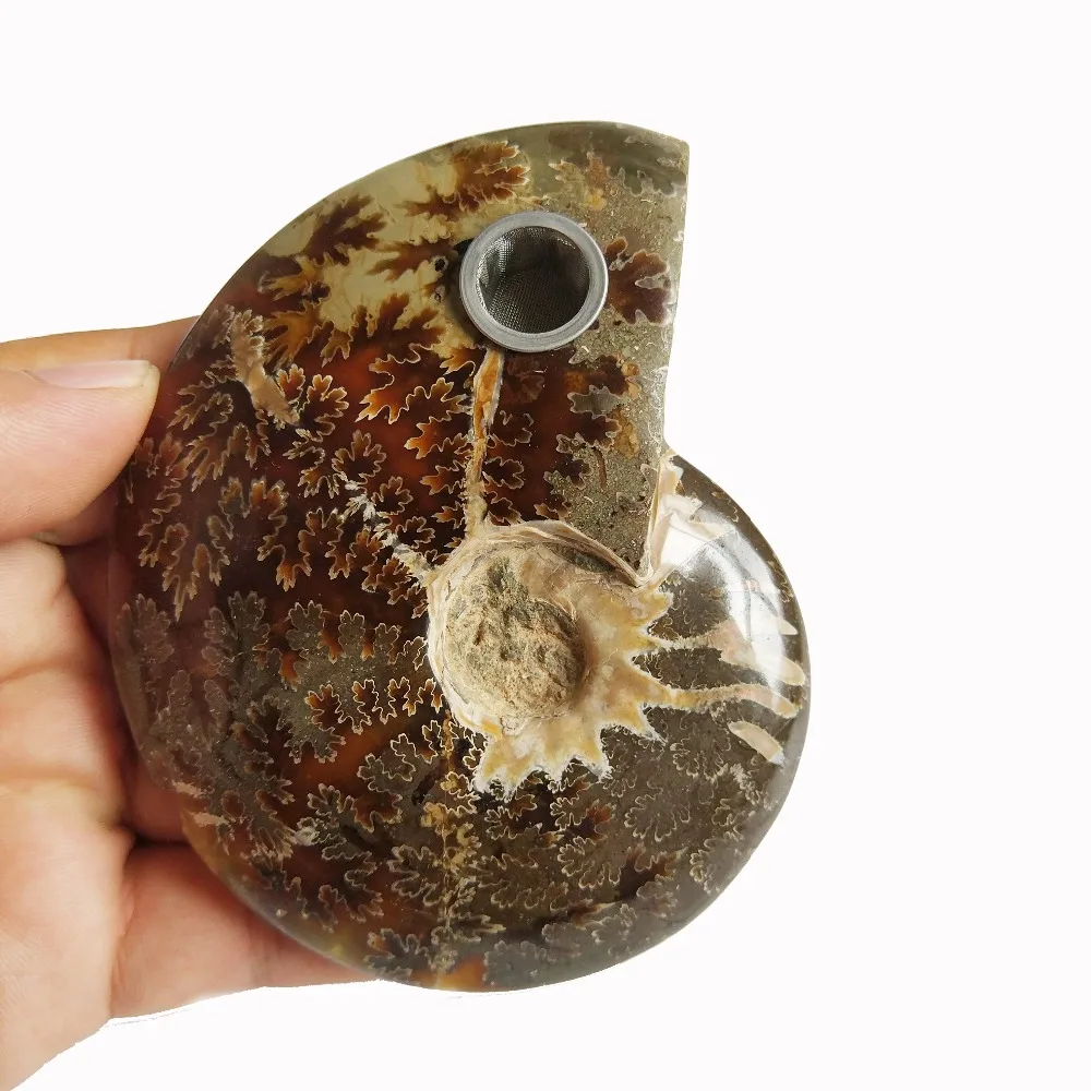1pcs natural Fossil stone smoking pipe new design crystal smoking pipe Free Shipping