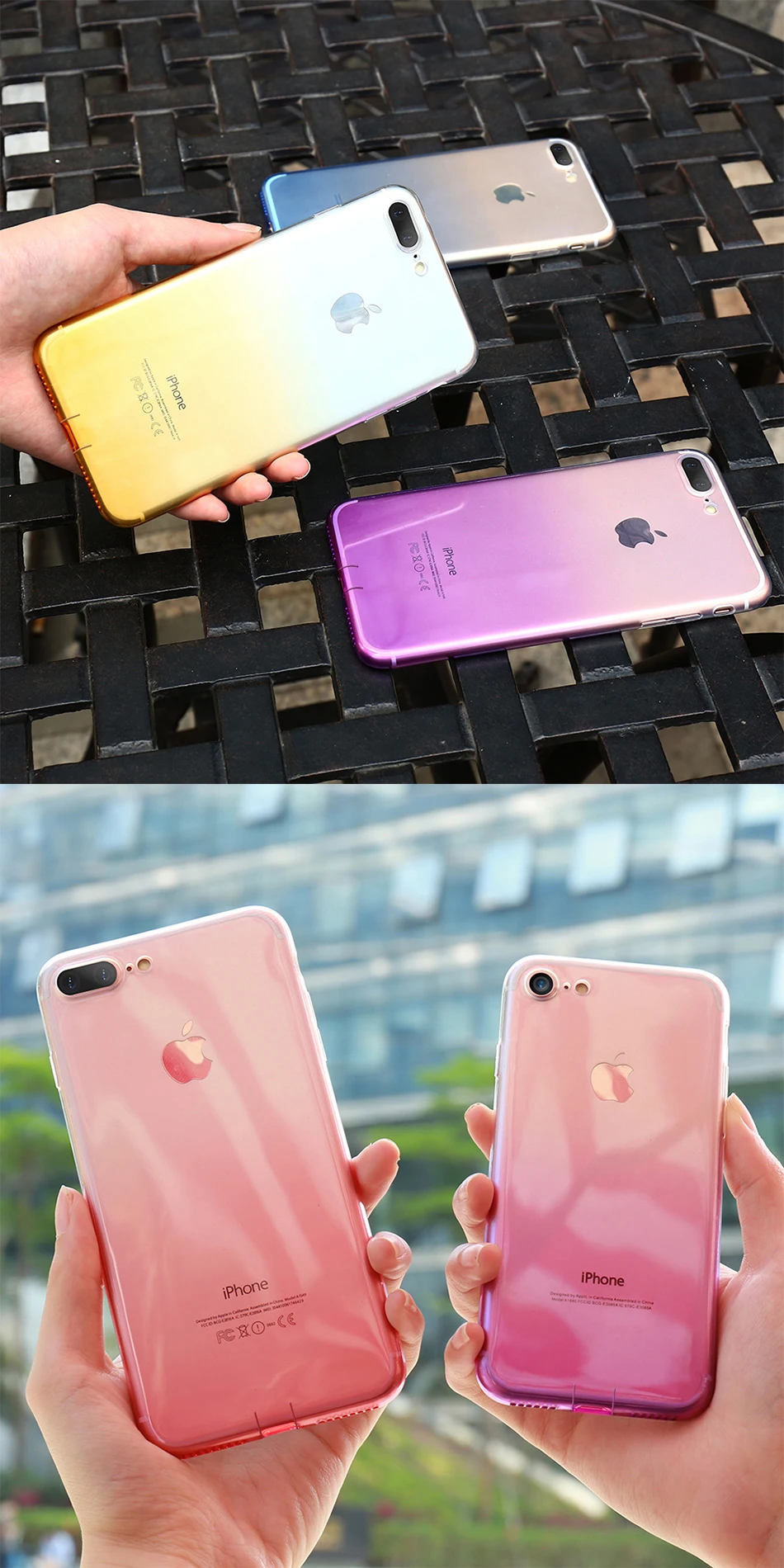 FLOVEME Gradient Phone Case For iPhone 7 6 6S Plus 5 5S SE Luxury Silicon Soft TPU Thin Back Cover For iPhone 5 6S 7 Plus Cases (13)