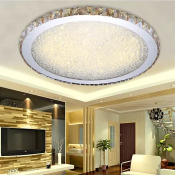 

Round crystal LED Ceiling light living room bedroom study lamp thin and bright crystal Ceiling lamp AC110-240V