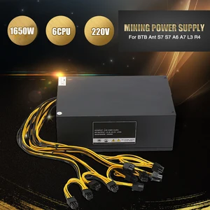 Leory Professional 1650W 220V 6 CPU Miner Mining Dedicated Power Supply PC Power Supplies For BTB Ant S5 S7 S9 A6 A7 R4 Leory Professional 1650W 220V 6 CPU Miner Mining Dedicated Power Supply PC Power Supplies For BTB Ant S5 S7 S9 A6 A7 R4