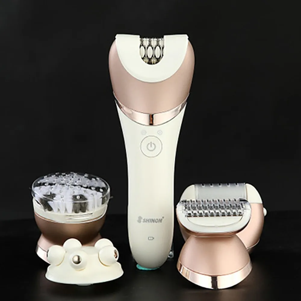 

5-in-1 Multifunctional Womens Electric Shaver Set All-body Waterproof Hair Remover Plucking Face Brush Shaving Beauty Set