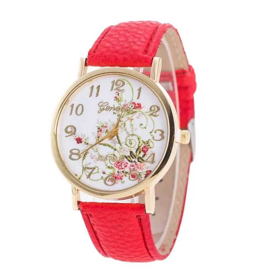 

Newly Designed Simple Geneva Fashion Women Flowers Watches Sport Analog Quartz Wrist Watch Gift New Arrive Hot Dropship 620