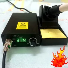 T12-D паяльная станция Набор электронный сварочный Цифровой паяльник станция 72 Вт постоянная температура Автоматический Режим сна Пробуждение