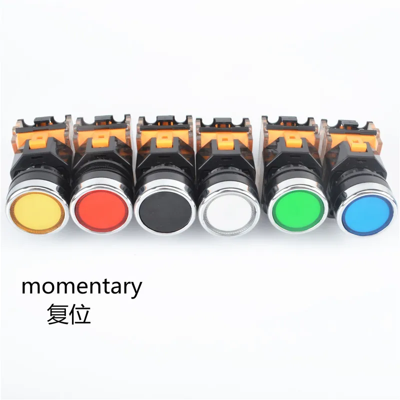 

22mm momentary spring return Push button switch 1NO+1NC non-latching pushbutton