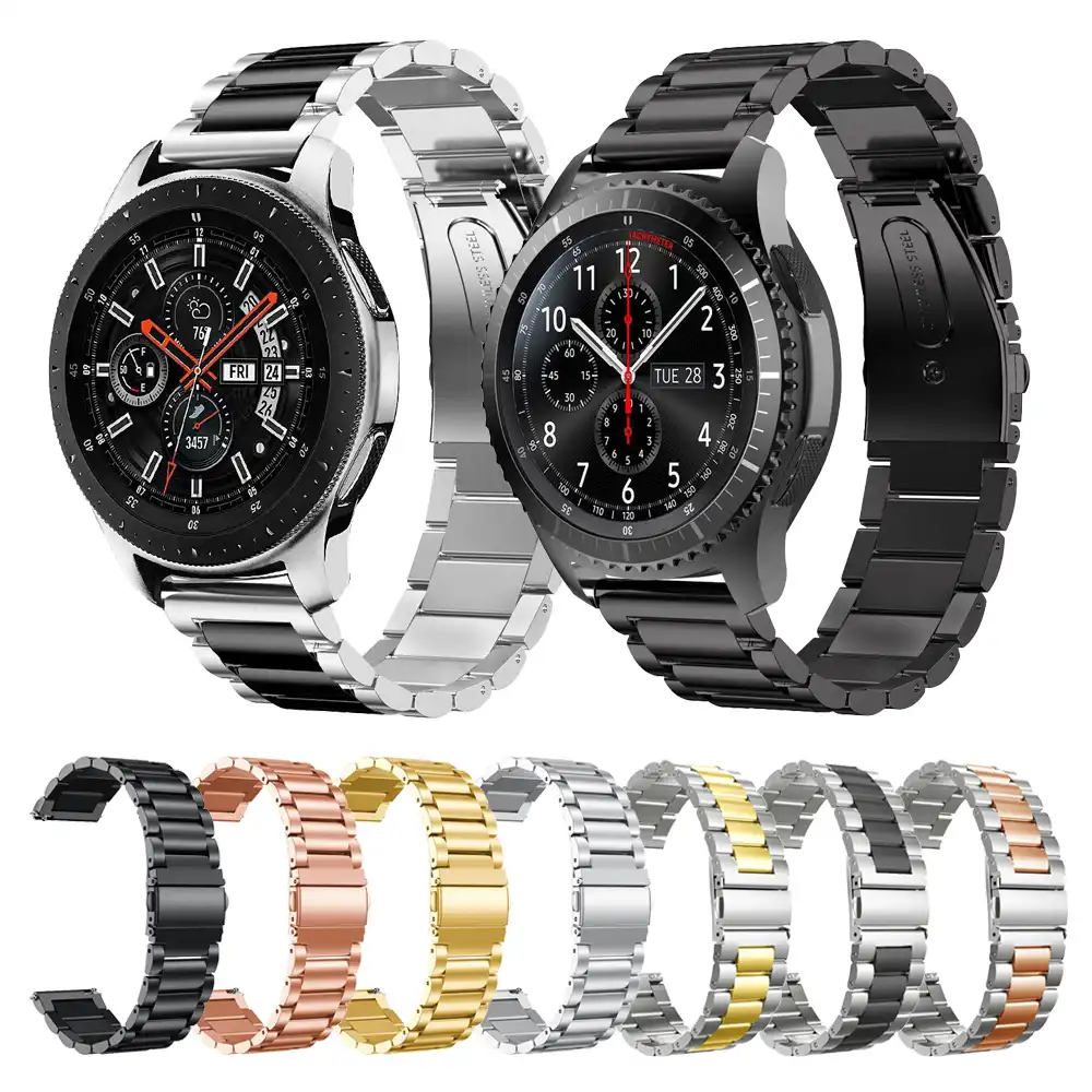 Defecte stam prieel Metalen Roestvrij Staal Band voor Samsung Galaxy Horloge 46mm 42mm Armband  Riem voor Gear S3 Klassieke Frontier 22mm horlogeband| | - AliExpress