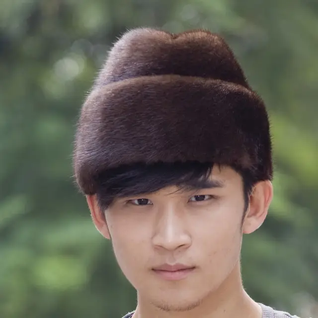 Best price at $147 Cheap 2013 marten hat Men mink hat male fur hat full leather landlord hat