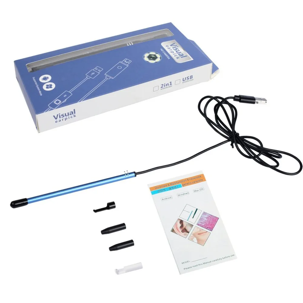 

3 in 1 Professional Multifunctional USB Ear Cleaning Endoscope Earpick Visual Ear Spoon With Mini Camera HD Earwax Removal Tool