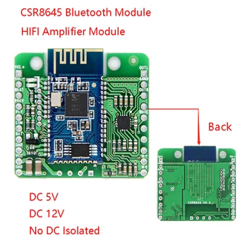 

CSR8645 APT-X Lossless Music HiFi Bluetooth 4.0 Receiver Board Audio Car Bluetooth Receiver Module Amplifier Speaker DC 5V 12V