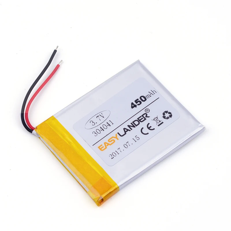 

3.7 v li- ion battery 304041 450mAh Lithium polymer battery phone battery factory direct 034041