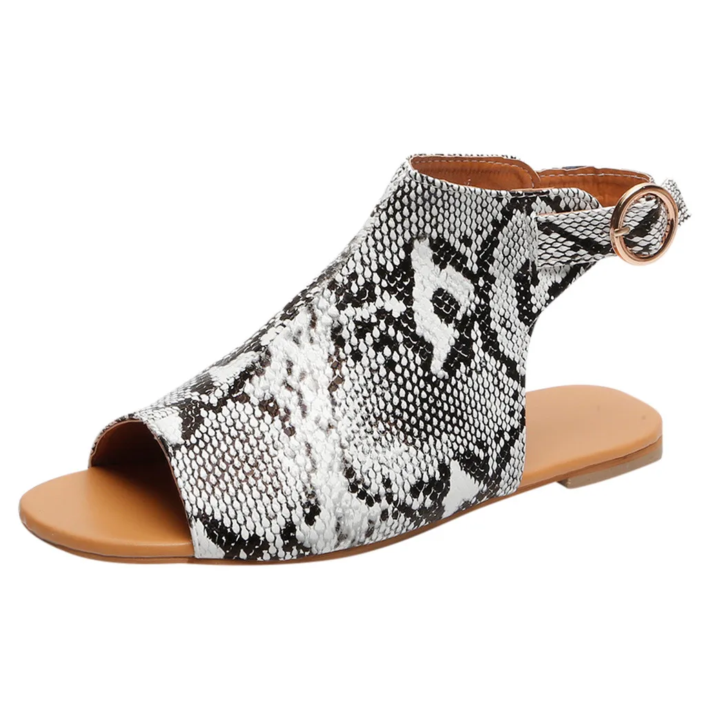 

SAGACE Women's Ladies Fashion Peep Toe Flat Buckle Casual Shoes Sandals Women Sandals Sexy High Quality Outside Ladies