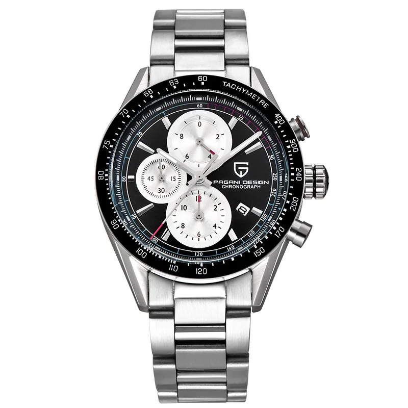 Новые часы Мужские кварцевые Стальные часы с ремешком Мужские спортивные водонепроницаемые часы с календарем светящиеся мужские часы