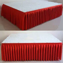 Ледяной шелк шифон белый цвет свадебный стол юбка Вечерние Банкетный сценический стол юбка скатерть декоративная