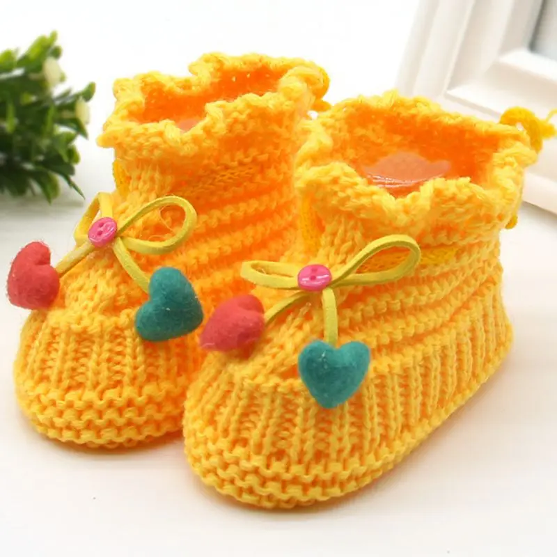 

Warm Winter Soft Woolen Baby Shoes Infants Crochet Knit Fleece Warm Boots Toddler Girl Boy Wool Snow Crib Shoes Booties j2