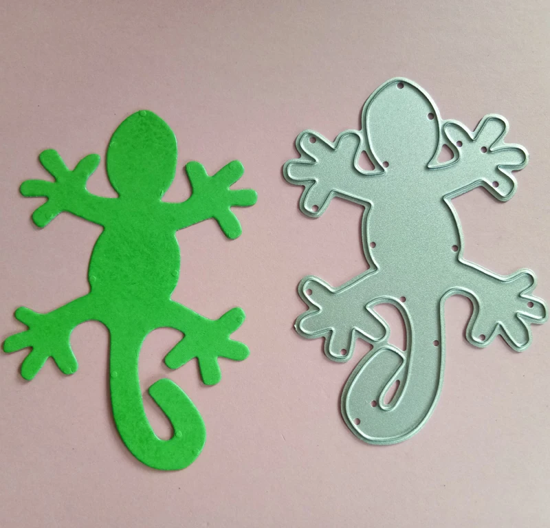 

Gecko Animal Frame Metal Cutting Dies Decorative Scrapbooking Steel Craft Die Cut Embossing dies Paper Cards Stencils 2019 New