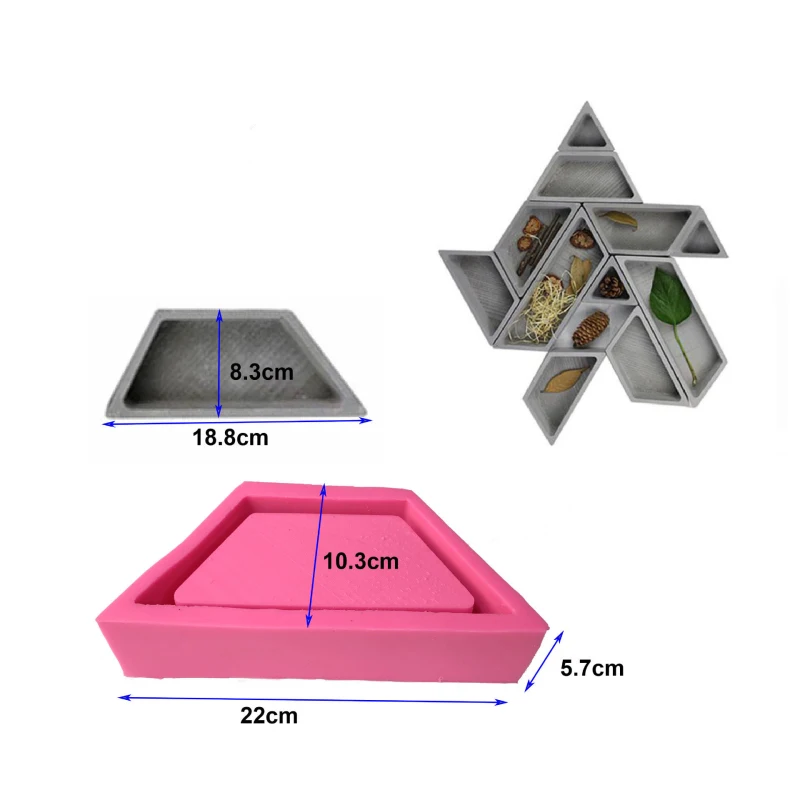 Плантатор силиконовые формы трапециевидной геометрической формы гипса цемента цветочный горшок плесень DIY бетонные ремесла растения цемента формы для ВАЗ