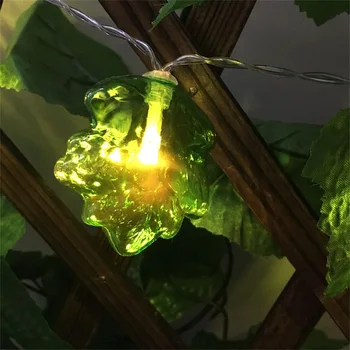 

Christmas Lights String Leaves LED Light Outdoor Wedding Party Holiday Bedroom Decor Fairy Lamp Galands 10 LEDs Fairy Lights