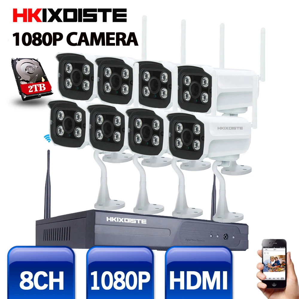 8CH IR HD Home Security Wireless NVR IP Camera System 1080P CCTV Set Outdoor Wifi Cameras Video NVR Surveillance CCTV KIT 8CH IR HD Home Security Wireless NVR IP Camera System 1080P CCTV Set Outdoor Wifi Cameras Video NVR Surveillance CCTV KIT