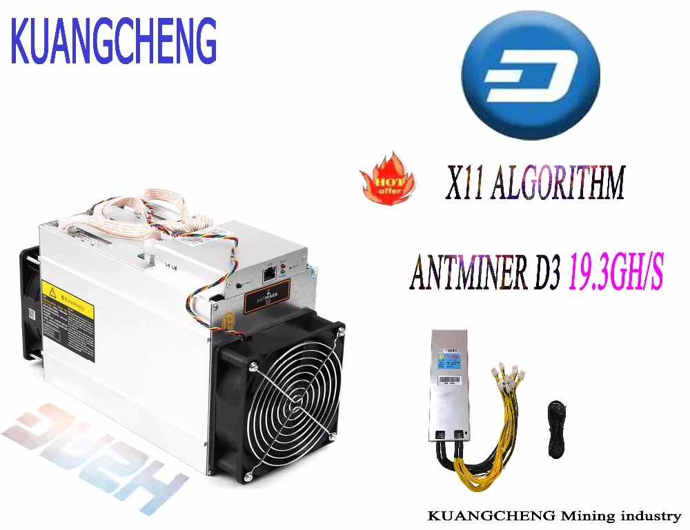 Комбайн ANTMINER D3 19.3GH/s (с PSU-1800W) BITMAIN X11 тире добыча Asic шахтера машина может шахтер БТД на nicehash