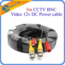 Surveillance System 5 Meters 16ft CCTV BNC Video 12v DC Power cable for Security 1080P IR AHD TVI CVI CCTV Security Camera DVR