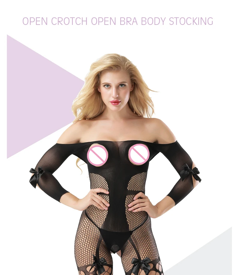 Bow Erotic Lace Bodysuit Lingerie (1)