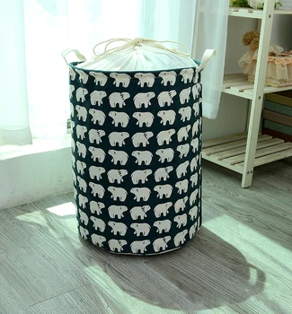 

The new polar bear instoragebarrels toy storage basket Dirty clothes barrel storage bag Fashion storage box