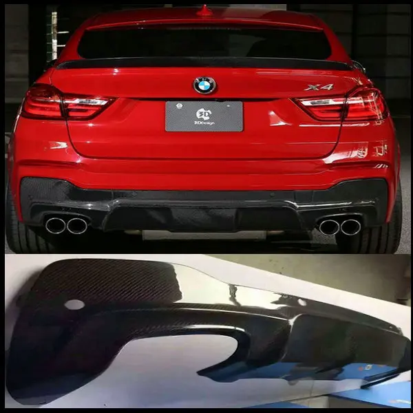 3D design car rear diffuser BMW X4 F26 change to M Sport carbon fiber